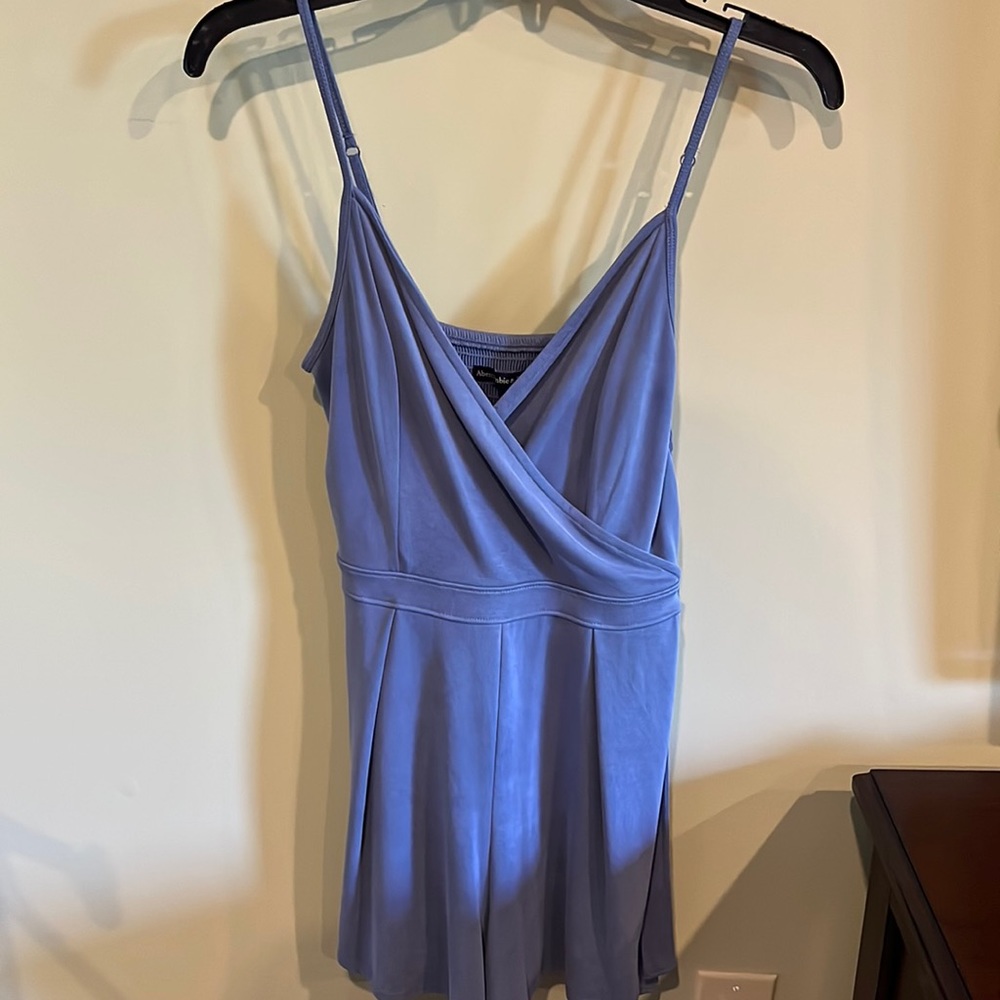 Abercrombie & Fitch Periwinkle Blue Spaghetti Strap V-neck Romper. Size S.
